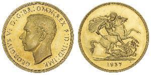 1/2 Sovereign Reino Unido (1922-) Oro Jorge VI (1895-1952)