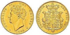 1/2 Sovereign Reino Unido de Gran Bretaña e Irlanda (1801-1922) Oro Jorge IV (1762-1830)