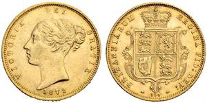 1/2 Sovereign Reino Unido de Gran Bretaña e Irlanda (1801-1922) Oro Victoria (1819 - 1901)