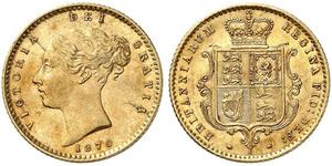 1/2 Sovereign Reino Unido de Gran Bretaña e Irlanda (1801-1922) Oro Victoria (1819 - 1901)