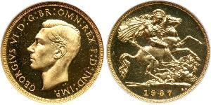 1/2 Sovereign United Kingdom (1922-) 金 乔治六世 (1895-1952)