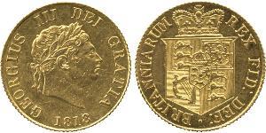 1/2 Sovereign 大不列颠及爱尔兰联合王国 (1801 - 1922) 金 喬治三世 (1738-1820)