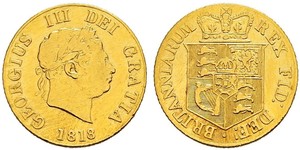 1/2 Sovereign 大不列颠及爱尔兰联合王国 (1801 - 1922) 金 喬治三世 (1738-1820)