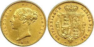 1/2 Sovereign 大不列颠及爱尔兰联合王国 (1801 - 1922) 金 维多利亚 (英国君主)