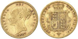 1/2 Sovereign 澳大利亚 金 维多利亚 (英国君主)