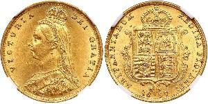 1/2 Sovereign 英国 金 维多利亚 (英国君主)