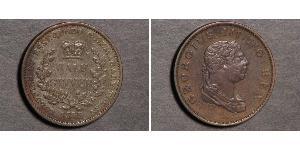 1/2 Stiver Vereinigtes Königreich von Großbritannien und Irland (1801-1922) Kupfer Georg III (1738-1820)