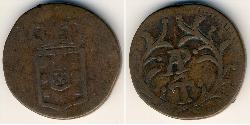 1/2 Tanga Portugiesisch-Indien (1510-1961) Kupfer 