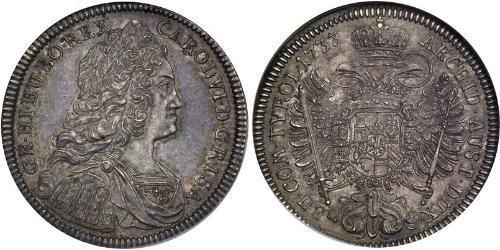 1/2 Thaler Habsburg Empire (1526-1804) Argent Charles VI du Saint-Empire (1685-1740)