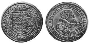 1/2 Thaler Saint-Empire romain germanique (962-1806) Argent Rodolphe II du Saint-Empire (1552 - 1612)