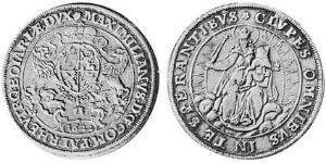 1/2 Thaler Ducato di Baviera (907 - 1623) Argento Massimiliano I di Baviera (elettore)(1573 – 1651)