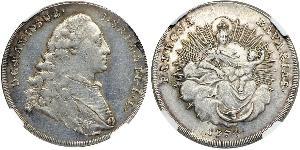 1/2 Thaler Elettorato di Baviera (1623 - 1806) Argento Massimiliano III di Baviera(1727 – 1777)