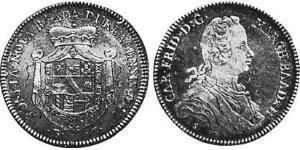 1/2 Thaler Margraviato di Baden-Durlach (1535 - 1771) Argento 
