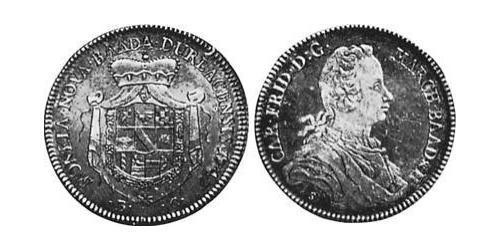 1/2 Thaler Margraviato di Baden-Durlach (1535 - 1771) Argento 