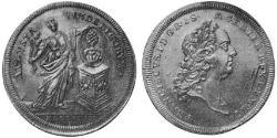 1/2 Thaler Augsburgo (1276 - 1803) Plata Francisco I del Sacro Imperio Romano Germánico(1708-1765)