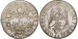 1/2 Thaler Augsburgo (1276 - 1803) Plata Fernando II de Habsburgo(1578 -1637)