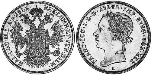 1/2 Thaler Imperio austríaco (1804-1867) Plata 