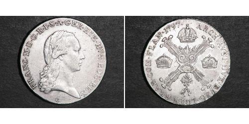 1/2 Thaler Países Bajos Austríacos (1713-1795) Plata Francis II, Holy Roman Emperor (1768 - 1835)