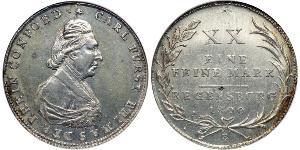 1/2 Thaler States of Germany Plata Karl von Dalberg (1744 - 1817)