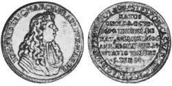 1/2 Thaler Fürstentum Ansbach (1398–1792) Silber Johann Friedrich (Brandenburg-Ansbach)(1654 – 1686)