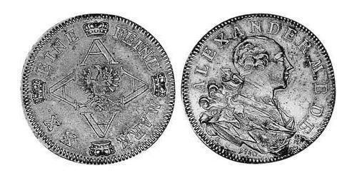 1/2 Thaler Fürstentum Ansbach (1398–1792) Silber Karl Alexander (Brandenburg-Ansbach-Bayreuth)(1736 – 1806)