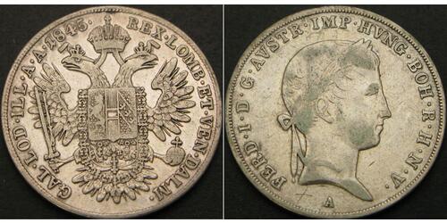 1/2 Thaler Kaisertum Österreich (1804-1867) Silber Ferdinand I of Austria (1793 - 1875)