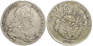 1/2 Thaler Kurfürstentum Bayern (1623 - 1806) Silber Maximilian III. Joseph (Bayern)(1727 – 1777)