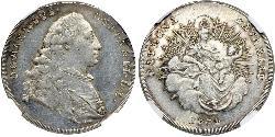 1/2 Thaler Electorate of Bavaria (1623 - 1806) 銀 Maximilian III Joseph, Elector of Bavaria (1727 – 1777)