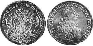 1/2 Thaler Margrave of Baden-Durlach (1535 - 1771) 銀 