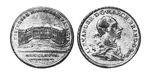 1/2 Thaler Principality of Ansbach (1398–1792) 銀 Charles Alexander, Margrave of Brandenburg-Ansbach (1736 – 1806)