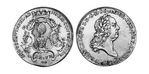 1/2 Thaler 奥格斯堡 (1276 - 1803 Augsburg) 銀 弗朗茨一世 (神圣罗马帝国) (1708 - 1765)