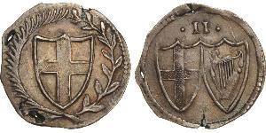 1/2 Гроут Королевство Англия (927-1649,1660-1707) Серебро Яков I (1566-1625)