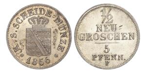 1/2 Грош Королівство Саксонія (1806 - 1918)  