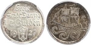 1/2 Гульден Gdansk (1920-1939) Серебро 