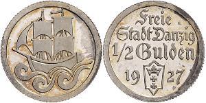 1/2 Гульден Gdansk (1920-1939) Серебро 