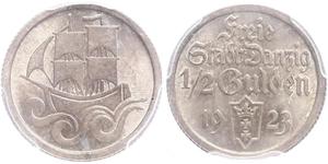 1/2 Гульден Gdansk (1920-1939) Серебро 