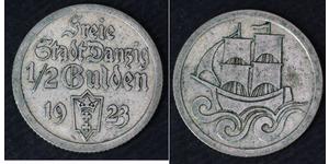 1/2 Гульден Gdansk (1920-1939) Серебро 