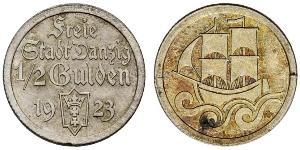 1/2 Гульден Gdansk (1920-1939) Срібло 