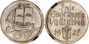 1/2 Гульден Gdansk (1920-1939) Срібло 