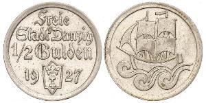 1/2 Гульден Gdansk (1920-1939) Срібло 