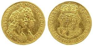 1/2 Гінея Королівство Англія (927-1649,1660-1707) Золото Вільгельм III (1650-1702)
