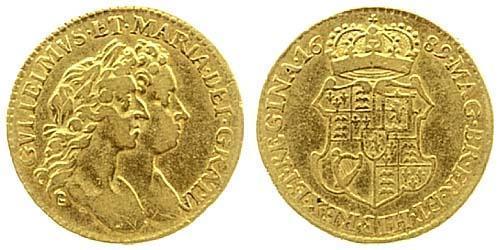 1/2 Гінея Королівство Англія (927-1649,1660-1707) Золото Вільгельм III (1650-1702)