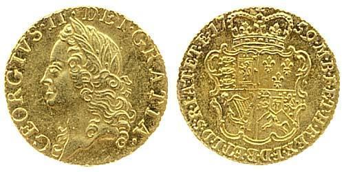 1/2 Гінея Королівство Великобританія (1707-1801) Золото Георг II (1683-1760)