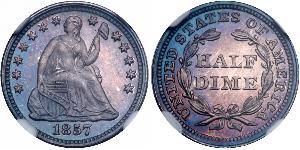 1/2 Дайм / 5 Цент США (1776 - ) Серебро/Медь 