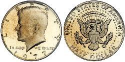 1/2 Долар США (1776 - ) Срібло Джон Фітцджеральд Кеннеді  (1917-1963)
