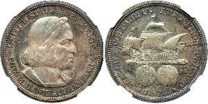 1/2 Долар США (1776 - ) Срібло Христофор Колумб (1451 - 1506)