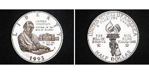 1/2 Долар США (1776 - ) Срібло Джеймс Медісон (1751 - 1836)