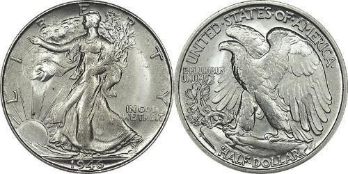 1/2 Долар США (1776 - ) Срібло 