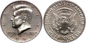 1/2 Доллар США (1776 - ) Серебро Джон Фицджеральд Кеннеди (1917-1963)
