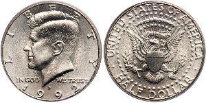 1/2 Доллар США (1776 - ) Серебро Джон Фицджеральд Кеннеди (1917-1963)